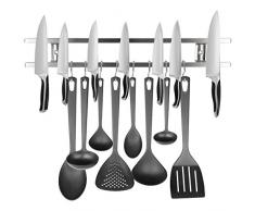 WOVELOT 18 Pouce Magnetique Porte-Couteau en Acier Inoxydable avec Aimant Forte Large Couteau Bande Couteau Barre et Universal Use Magnetic Outil Organisateur Organisateur Maison