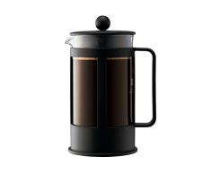 Bodum - 1788-01 - Kenya - Cafetière à Piston - 8 Tasses - 1 L - Noir
