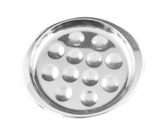 F Fityle Assiette Inoxydable Escargot Plat de Cuisson Facile à Nettoyer - 247X217mm