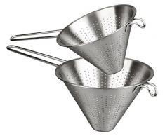 Menax - Chinois Cuisine Passoire - Acier inoxydable - Lot de 2