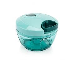 Lekoch Outils de Cuisine Essentiels Hachoir Manuel Rapide pour Oignons Légumes Fruits. Hachoir et trancheuse, 330 ml, avec 3 lames en acier inoxydable