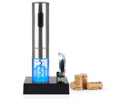 Secura Tire Bouchon Électrique Acier Inoxydable Ouvre-Bouteilles de vin Électriques avec Base Rechargeable et Coupe-Capsule