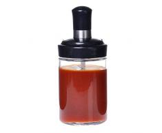 YI-WAN À Domicile Verre 2PCS / LOT avec Une certaine cuillère assaisonnement de boîte de Sauce Tomate liquéfié Solide (Color : Clear)