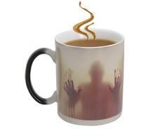Tasse magique,walking dead thermoreactif mug,qui change de couleur avec la chaleur,zombie café tasses,amusant anniversaire,halloween cadeau