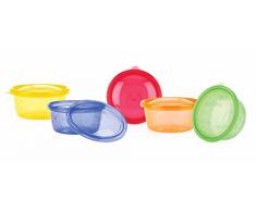 Nûby Wash or Toss - Boîtes de conservation - Pots pour encas - 300 ml, 3m+ (Lot de 6)