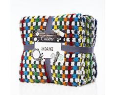 Torchon-Chiffons de Cuisine Lumaland.Miami 6 pièces.6 Couleurs différentes 100% Coton 45 x 90 cm