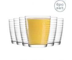 La-V Verres Tumbler à Eau Apollon - pour Boissons Non-alcoolisées/jus de Fruits - 340 ML - Lot de 6