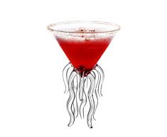 Verres à Martini - Verre transparent - Pieuvre - Méduse - Verre à jus - Verres à Martini pour servir des cocktails
