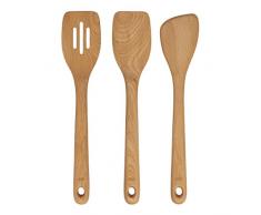 Oxo 11157300 Set de 3 Cuillères, Bois, Marron, 31,5 x 6,5 x 2 cm