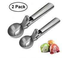 Creative Home Mini Fruit Ball Spoon Cuill/ère /à cr/ème glac/ée Melon Spoon Acier Inoxydable//Outil de Cuisine Multi-Fonctions en Plastique Noir