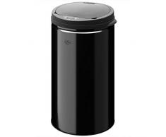 Deuba Poubelle Automatique Capteur de Mouvements 30 litres Bac à déchets Bac à ordures Noir Acier INOX pour Cuisine et Bureau