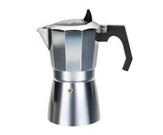 ROSSETTO Cafetière Italienne Express en Aluminium - Couvert Transparent (14 Tasses)