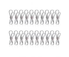 TOMYEER Pinces À Linge INOX Polyvalent Pinces Incassables 50Pièces