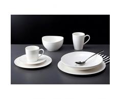 Vivo Villeroy & Boch Voice Basic Serie Service à café en Porcelaine de qualité supérieure Blanc, Blanc, Service de Table