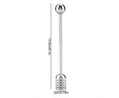 Dipper à miel solide en acier inoxydable agitateur à miel cuillère anti-rouille outil de bâton de mélange pour la distribution de confiture de miel