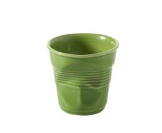 Revol RV640645 Tasse Espresso froissé, Porcelaine, Vert Lime, 6,5 x 6,5 x 6 cm