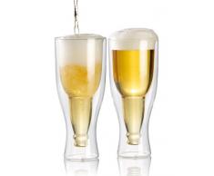 infactory Verre à bière double paroi Lot de 2 verres à bière 0,2 l - Attrape
