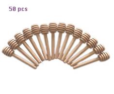 Lot de 50 mini cuillères à miel en bois pour cuisine et salle à manger 7,6 cm