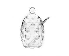 Guzzini, Sucrier Avec Petit Culliére Venice, Ø7,8 x h13,2 cm