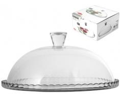 Pasabahce 1613281 Plat à Tarte 32 cm avec Cloche, Verre, Transparent