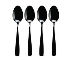 Neadas Lot de 12 Cuillères à Soupe à The Menagere en Acier Inoxydable Noir