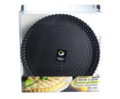 ArdTime moule à tarte micro-perforé Forme Rondediamètre 28cm Acier 28 x 3 x 28 cm