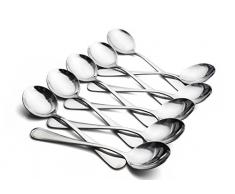 CB Life - Lot de 10 cuillères à soupe rondes en acier inoxydable #2 Round Spoons