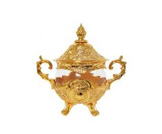 Saharashop Sucrier oriental en verre Doré