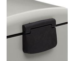 Poubelle 30L en métal finition mate - Fermeture silencieuse - Large pédale - Couleur Grise