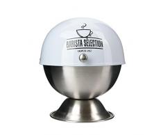 Sucrier barista - 10 cm - Inox - Blanc