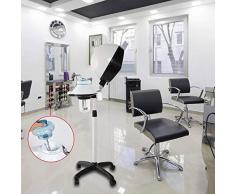 DHOUTDOORS Casque sèche-Cheveux sur Pied,Casque Sechoir Professionnel,Cheveux Vapeur avec Capuche & Roulant Base réglable température,équipement pour Salon de Coiffure Beauté Spa 91.5x50x28cm