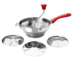 Ibili 742424 Presse purée avec 3 Disques Inox Argent 24 cm