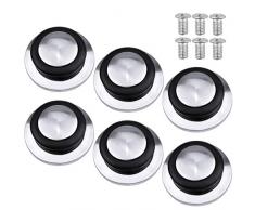 HQdeal 6pcs Bouton de couvercles, Résistant À La Chaleur Universelle poignée pour Casserole Faitout Marmite Bouilloire Couvercle Poignée Bouton, Antirouille et Résistant