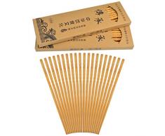 Jerbro Lot de 30 paires de baguettes en bois de bambou naturel – Antique sagesse asiatique – Baguettes antidérapantes classiques japonaises/coréennes/chinoises – En 3 boîtes