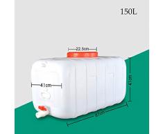 Réservoir D'eau Extérieur Avec Robinet, Réservoir En Plastique Épais Blanc, Contenant En Plastique Pour Eau, Seau De Stockage Portable À La Maison, Rectangulaire, Résistant Aux Acides Et Aux Alcalis