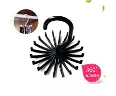 Zonster 360 DegréS Espace Rotating Saving Ceinture Rack 1 Pc Cravate Hanger Plastique Multifonction Cravate Porte-20 Crochets, Couleur AléAtoire