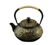 Xiaozhan Théière Japonaise en Fonte, Bouilloire À Thé Tetsubin Sécuritaire Non Toxique pour Cuisinière À Bois, Cuisinière À Induction Et Cuisinière À Gaz(800 ML)