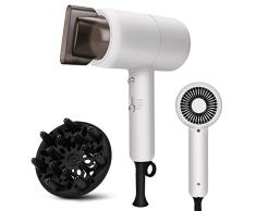 HALOVIE Sèche Cheveux Ionique Professionnel Voyage Salon Maison Sèche-cheveux avec Diffuseur et Buse AC Moteur 1800W Séchoir à Cheveux Portable 3 Vitesses et Températures
