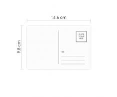 Diythinker Chine chinois Théière Motif traditionnel Ensemble de carte postale anniversaire grâce côté 20 pcs d'expédition carte 14,5 x 9,7 cm Multicolore