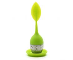 Top4pc Filtre à thé, Boule à thé, Infuseur de thé, Filtre diffuseur en INOX et Silicone pour Infusion de thé avec Soucoupe