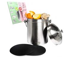 VeoHome Poubelle à Compost de Cuisine - bac à Compost de Table pour déchets organiques épluchures