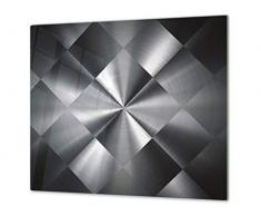 Planche à découper en verre trempé – Couvre-cuisinière et protège-plain de travail en verre résistant – UNE PIÈCE (60x52 cm) ou DEUX PIÈCES (30x52 cm chacune); D01 Série Abstract: Texture 52