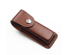 Ceinture en Cuir de Poche Artificielle Boucle Holster Couteau Gaine extérieure Camping Fastener Multi Tool Snap Case Hunt Randonnée Porte Pouch