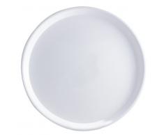 MeinTablett Plateau de Service Blanc Diamètre : 370 mm Rond antidérapant