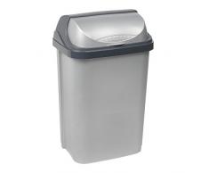 OKT 2053712 Roll-Top Poubelle Plastique Argent/Anthracite 25 L