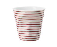 Revol Gobelet Froissé Espresso en Porcelaine 8 Cl Rouge / Blanc, Tasse à Café Expresso, RV646086