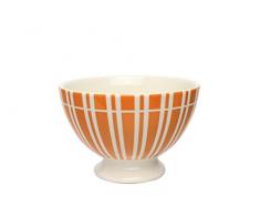 Déjeuner sur lherbe DH062015 Bol à Talon, Faïence, Orange, 14,5 x 14,5 x 9,5 cm