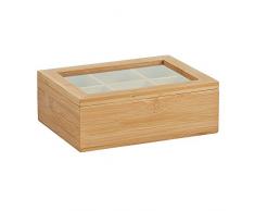 Zeller 2057812 Boîte de Sachet de thé 21x16x7,5cm en Bambou, Autre