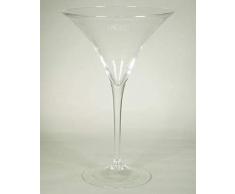 INNA-Glas Lot 2 x Verre à Martini - Verre à Cocktail Ivana sur Pied, Entonnoir - Rond, Transparent, 40cm, Ø25,5cm - Vase décoratif - Photophore