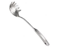 Newness Cuillère à Spaghetti 304 INOX cuillère à pâtes avec poignée Ergonomique Vide, Confortable Grip Design Spaghetti Serveur pour la Cuisine, 36.39 cm
